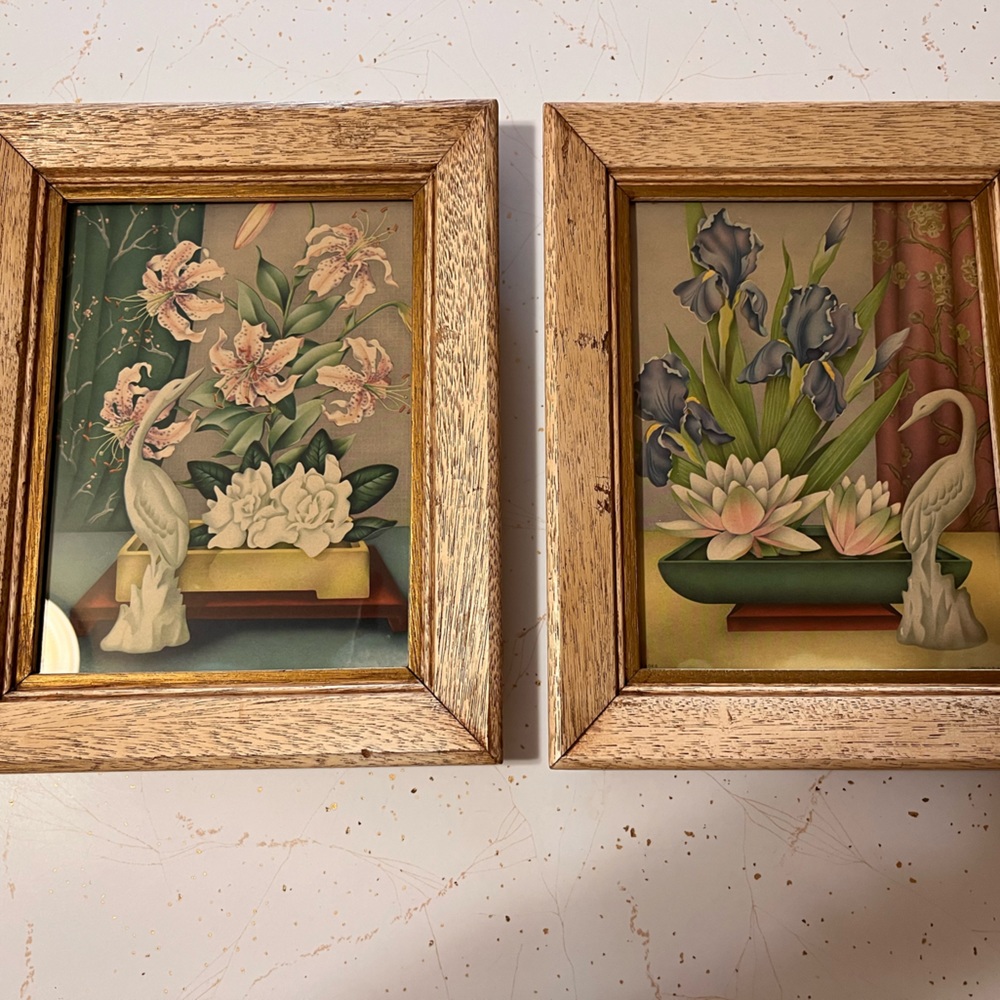 1930’s 6x8 orient litho of USA in frames